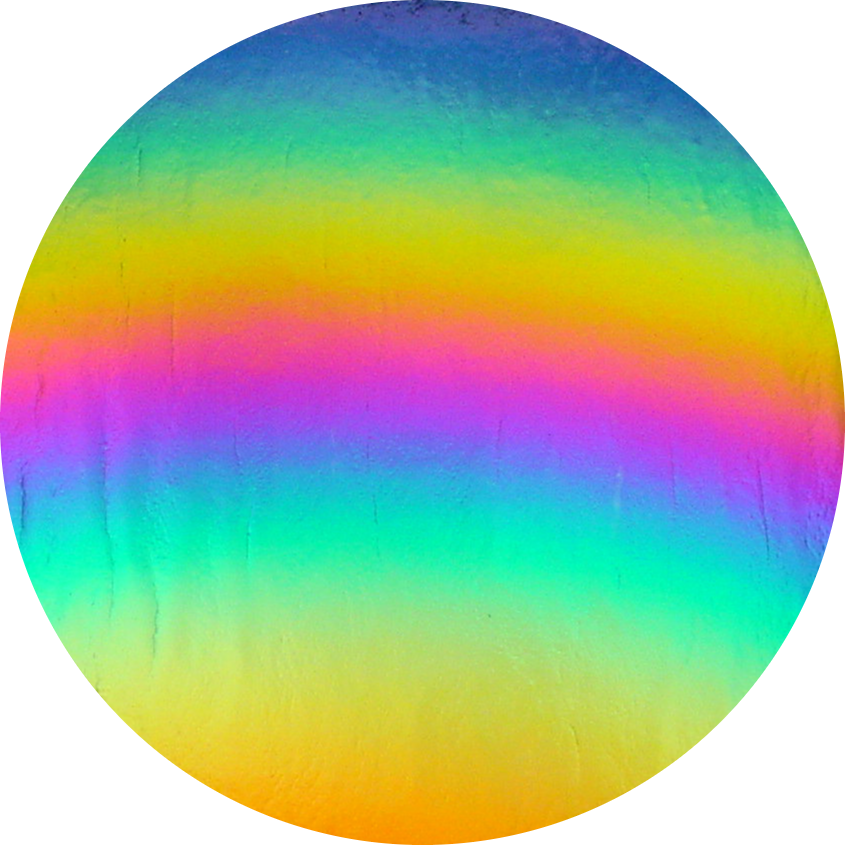 CBS Dichroic Coating Splinter Rainbow on Thin Black Glass COE90 - COE90 CB