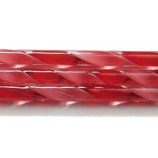 Pink and Red Ribbon Twisted Cane | Art Glass Supplies - COE90 Twisted Cane