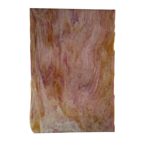 Youghiogheny Glass White Opalescent with Amber and Gold Pink, 3mm, Non-Fusible