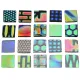 1 x 1 CBS Dichroic Patterned Squares on 2mm Thin Glass. Mixed Lot of 20 Squares Per Pack. COE96