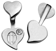 Aanraku Silver Plated Double Heart Bails