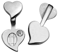 Aanraku Silver Plated Double Heart Bails