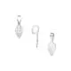 Aanraku Silver Plated Double Leaf Jewelry Bails