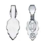 Aanraku Silver Plated Double Leaf Jewelry Bails