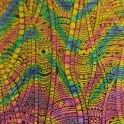 Etched Bamboo Jungle Pattern on Thin Glass COE90