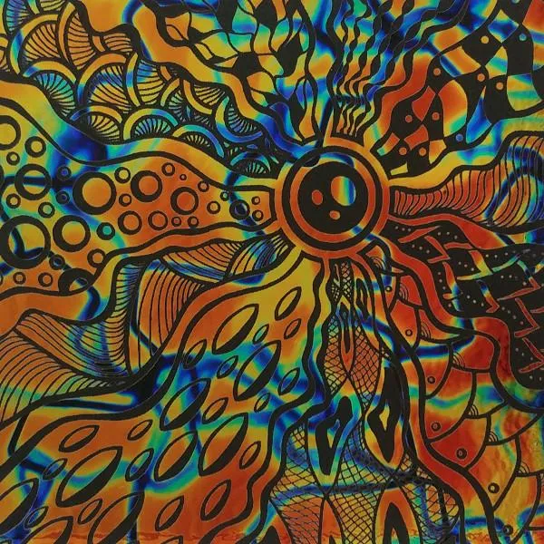 Etched Black Hole Pattern on Thin Glass COE90