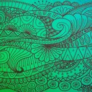 Etched Bohemian Tide Pattern on Thin Glass COE96