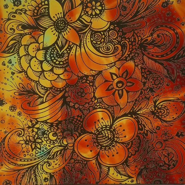 Etched Bouquet Pattern on Thin Glass COE90