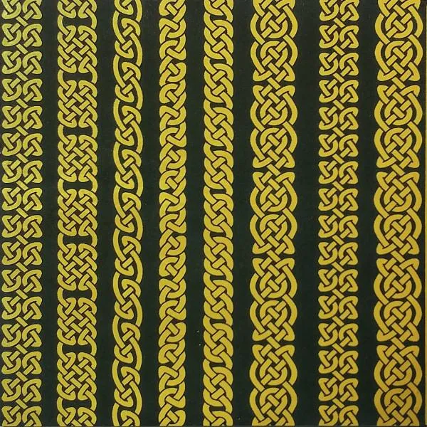 Etched Celtic Braid Pattern on Thin Glass COE96