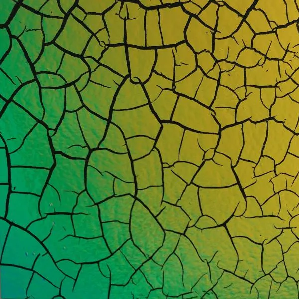 Etched Crackle Pattern on Thin Glass COE96