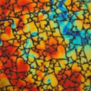 Etched Dichroic Outlined Hearts Pattern on Thin Glass COE96