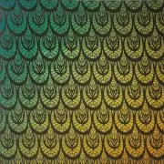 Etched Fancy Fins Pattern on Thin Glass COE96