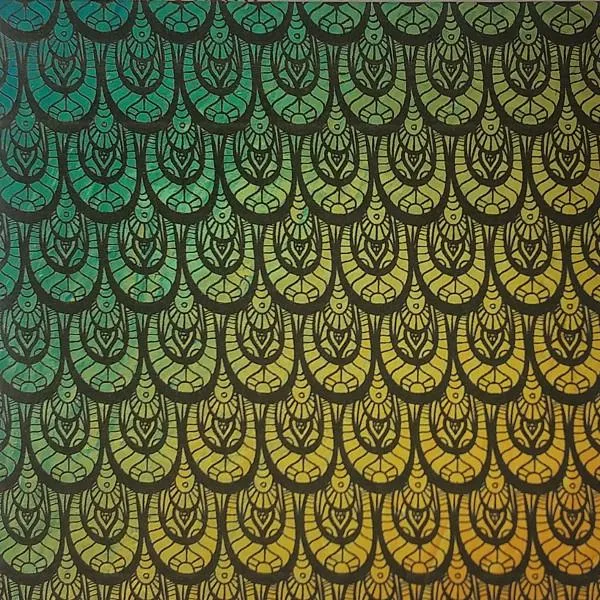 Etched Fancy Fins Pattern on Thin Glass COE96