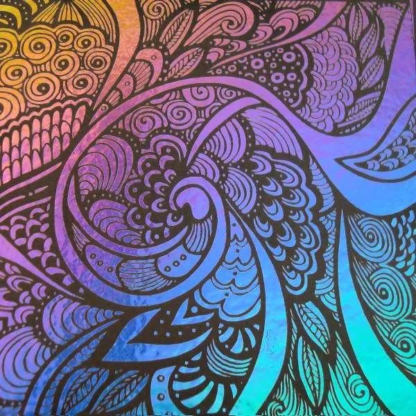 Etched Fantasy Swirl Pattern on Thin Glass COE96