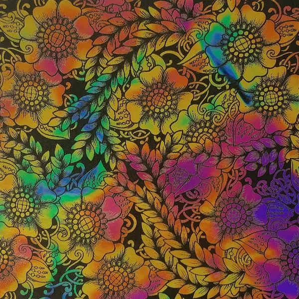 Etched Flowering Vine Pattern on Thin Glass COE90