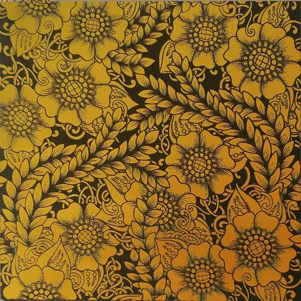 Etched Flowering Vine Pattern on Thin Glass COE96
