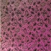 Etched Flowers and Butterflies Pattern on Thin Glass COE90