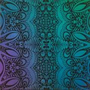 Etched Magic Carpet Pattern on Thin Glass COE96