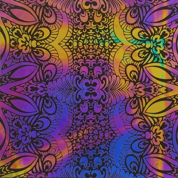 Etched Magic Carpet Pattern on Thin Glass COE90