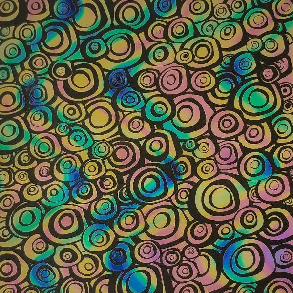 Etched Murrini Slice Pattern on Thin Glass COE90