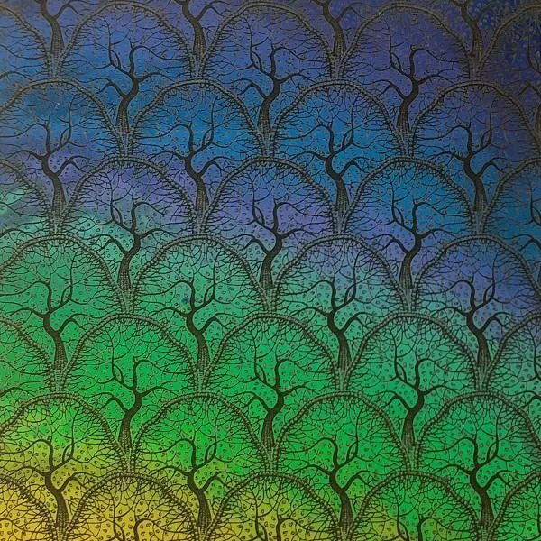 Etched Orchard Pattern on Thin Glass COE90