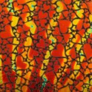 Etched Dichroic Outlined Hearts Pattern on Thin Glass COE90