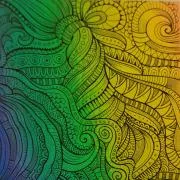 Etched Ponytail Pattern on Thin Glass COE96
