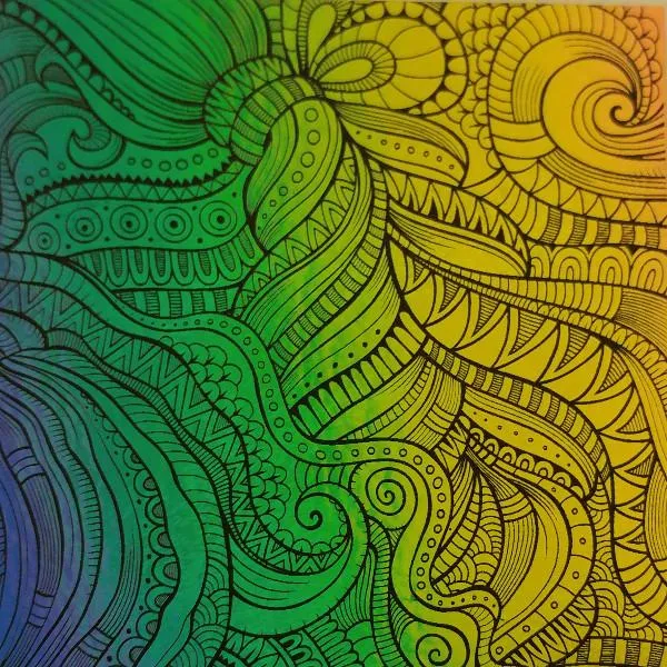 Etched Ponytail Pattern on Thin Glass COE96
