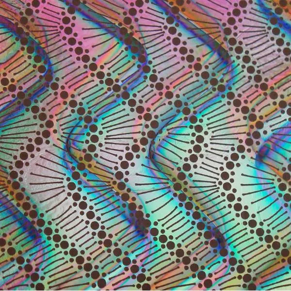 Etched Stitches Pattern on Thin Glass COE96