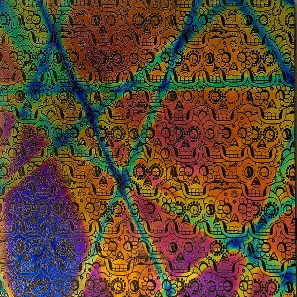 Etched Sugar Skull Pattern on Thin Glass COE90