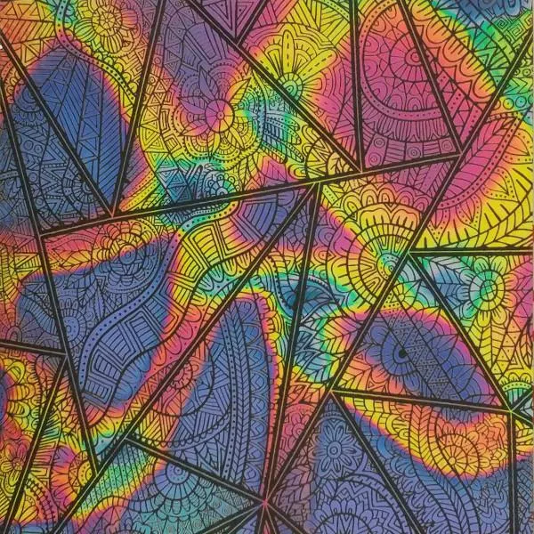 Etched Triangles Pattern on Thin Glass COE90