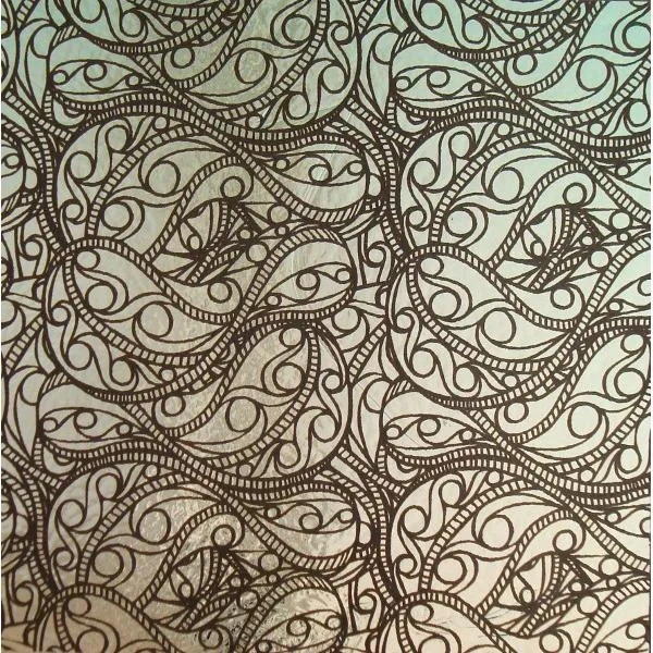 Etched Twisted Tracks Pattern on Thin Glass COE96