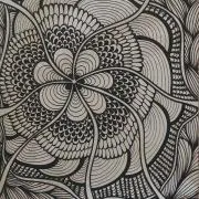 Etched Zany Zinnia Pattern on Thin Glass COE96