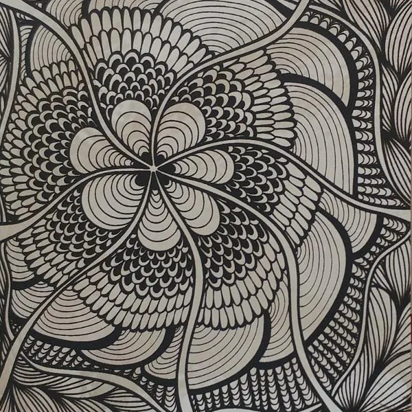 Etched Zany Zinnia Pattern on Thin Glass COE96