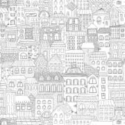Etched Cityscape Pattern