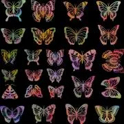 Etched Butterfly Silhouette Pattern on Thin Glass COE90