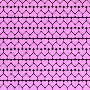 Etched Hearts Stripe Pattern on Thin Glass COE96