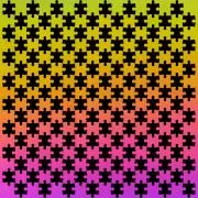 Etched Jigsaw Puzzle Pattern on Thin Glass COE96