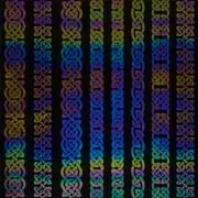 Etched Luminescent Celtic Braid Pattern COE96