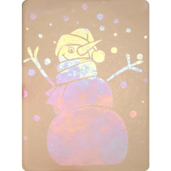 Etched Luminescent Snowman Ornament Pattern COE96