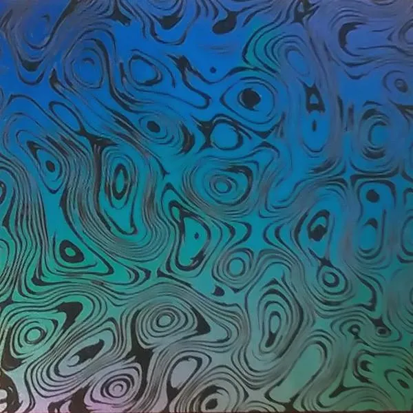 Etched Marbled Pattern on Thin Glass COE90
