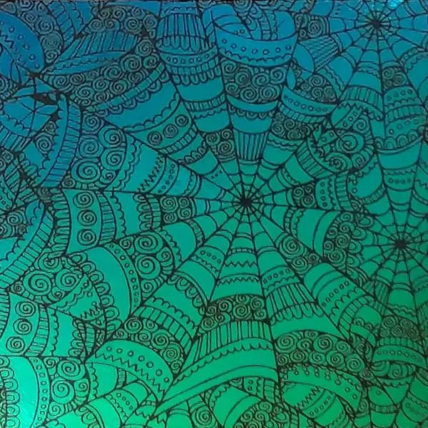 Etched Spiderweb Pattern on Thin Glass COE96