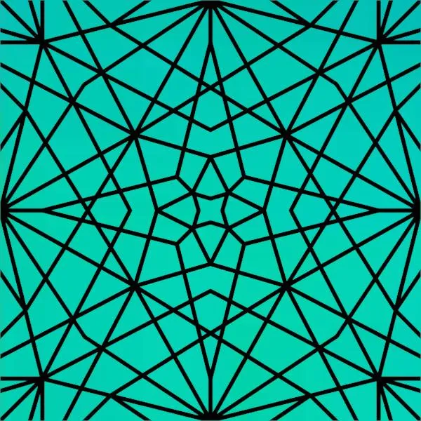 Etched Star Mosaic Pattern on Thin Glass COE96