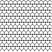 Etched Hearts Stripe Pattern