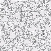 Etched Outlined Hearts Pattern