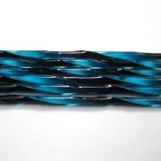 Aventurine Blue and Turquoise Ribbon Glass Cane COE90