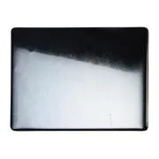 Bullseye Glass Black Opalescent, Silver Iridescent, Double-rolled, 3mm COE90