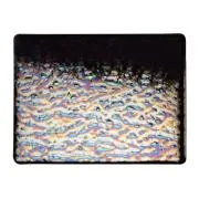 Bullseye Glass Black Opalescent, Soft Ripple Texture, Iridescent 3mm COE90