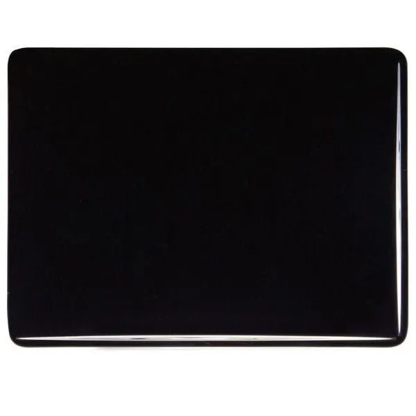 Bullseye Glass Black Opalescent, Thin-rolled, 2mm COE90