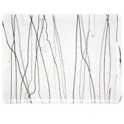 Bullseye Glass Black & White Streamers Collage on Clear COE90